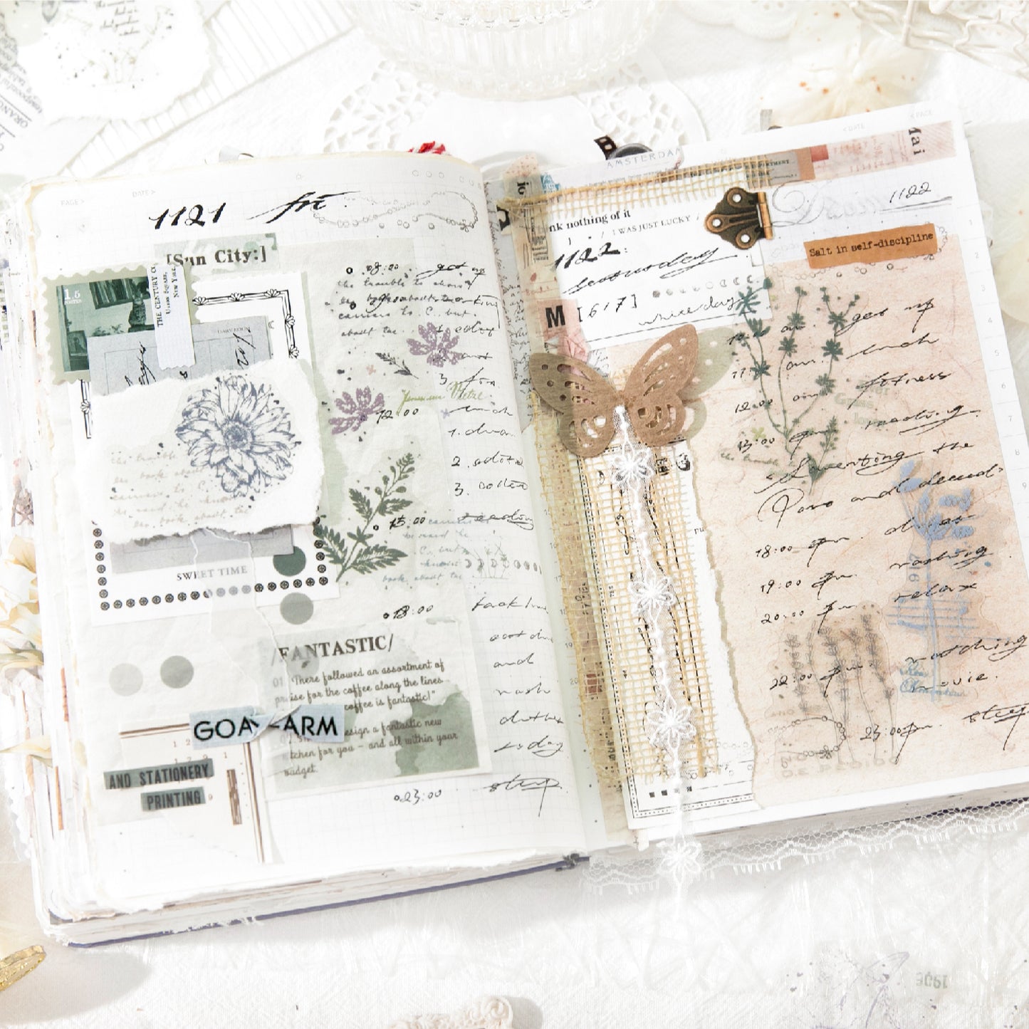 [2601-190] Vintage Herbarium PET Stickers