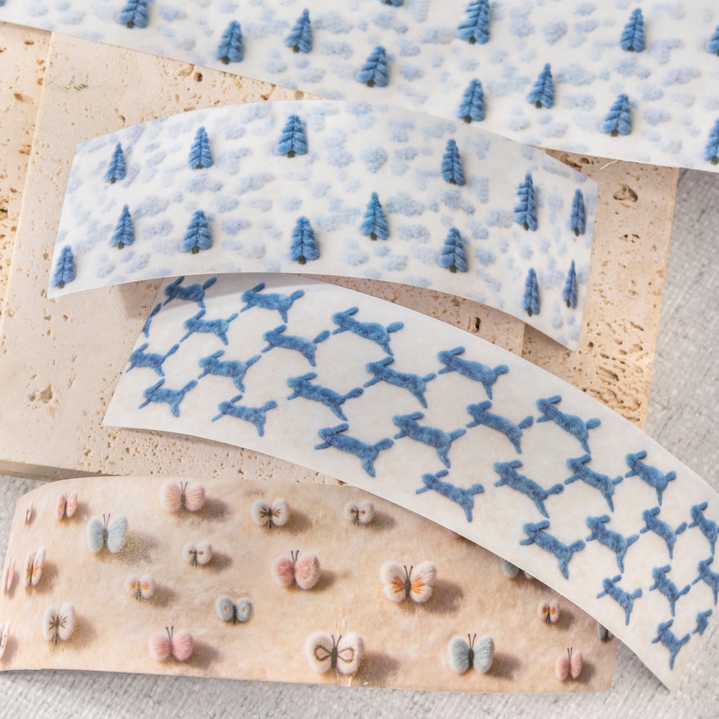 [2603-034] Plush Theme Seamless Washi Tape 6 Styles