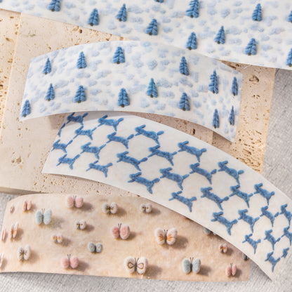 [2603-034] Plush Theme Seamless Washi Tape 6 Styles