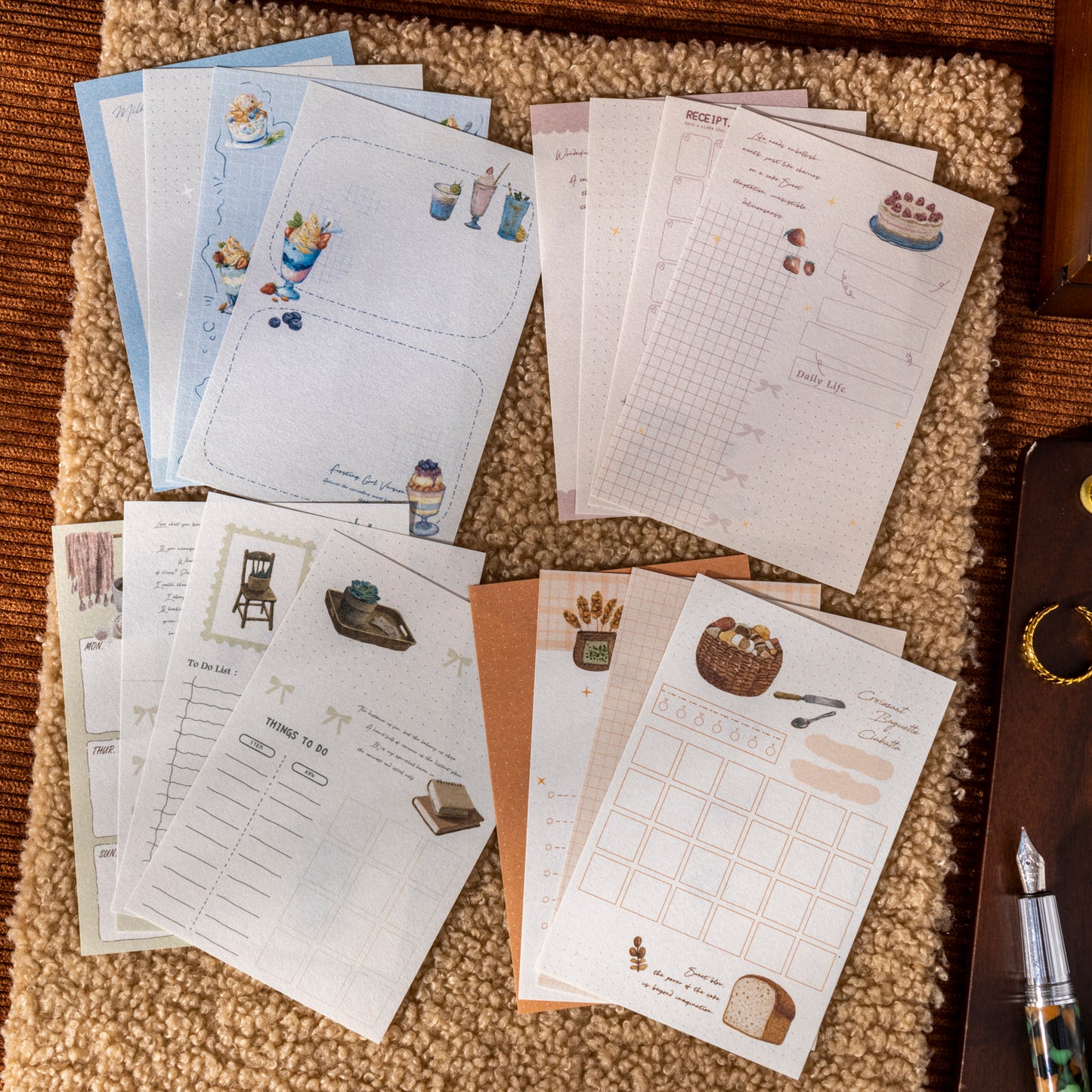 [2601-180] A Little Bakery – Memo Pad Collage Sticker Set (6 Designs)