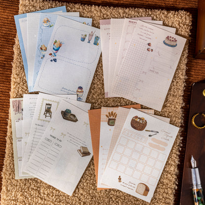 [2601-180] A Little Bakery – Memo Pad Collage Sticker Set (6 Designs)