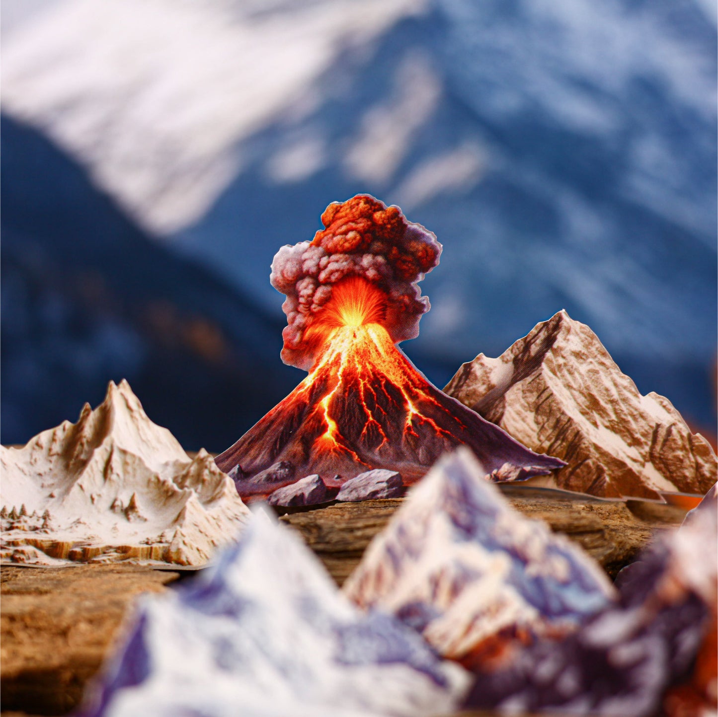 [2601-212] Vintage Mountain Landscape Sticker Pack
