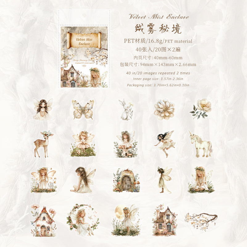 [2603-105] Fantasy Fairy Cartoon PET Stickers 6 Styles
