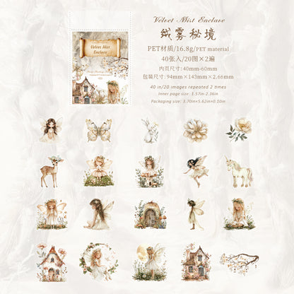 [2603-105] Fantasy Fairy Cartoon PET Stickers 6 Styles