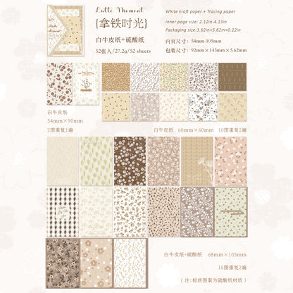[2603-084] Korean Style Floral Journal Background Paper 6 Styles