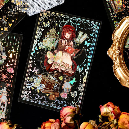 [2602-019] Vintage Gold Foil Sticker Set 4 Styles
