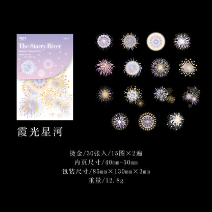 [2603-060] Romantic Foil Mini Sticker Pack 6 Styles