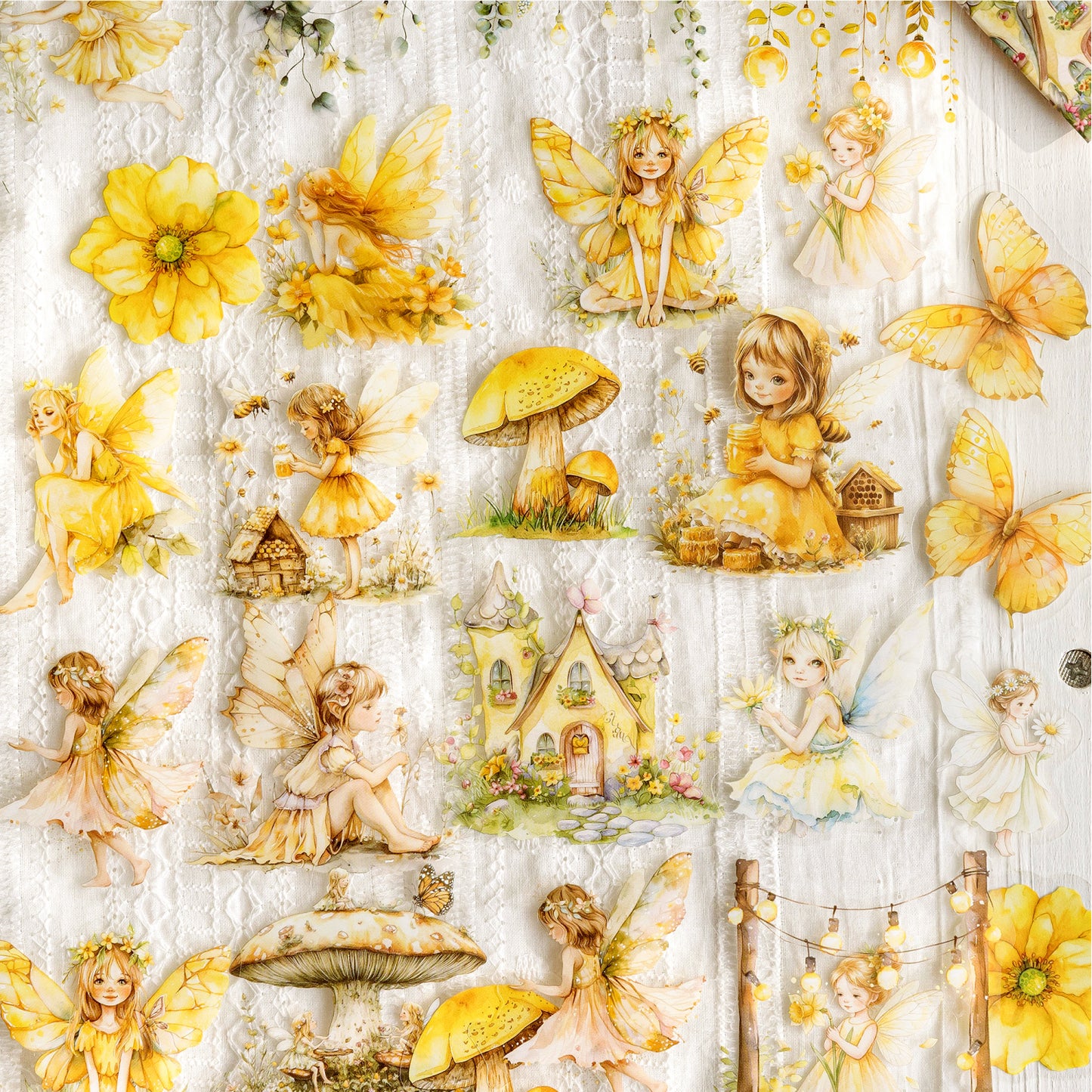 [2603-105] Fantasy Fairy Cartoon PET Stickers 6 Styles