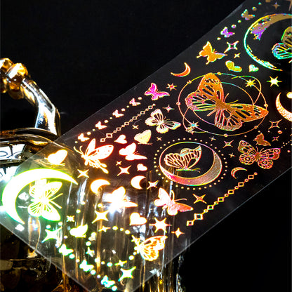 [2603-061] Gold Foil Glitter Frame Line Stickers 4 Styles