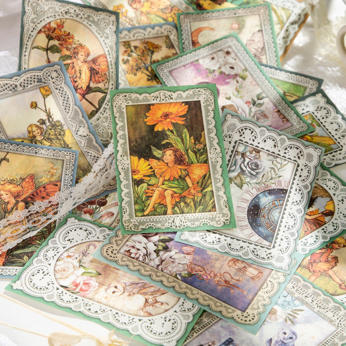 [2602-006] Lace Collage Journal Papers 6 Styles