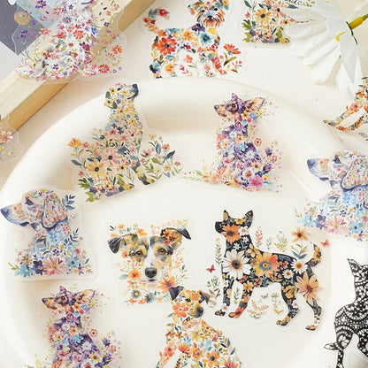 [2603-016] Floral PET Decorative Stickers 6 Styles