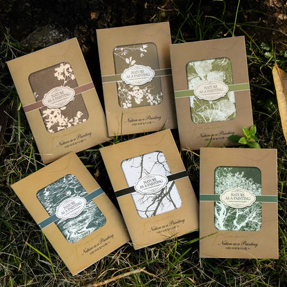 [2601-136] Botanical Texture Paper – Nature Collage Journaling Backgrounds (6 Designs)