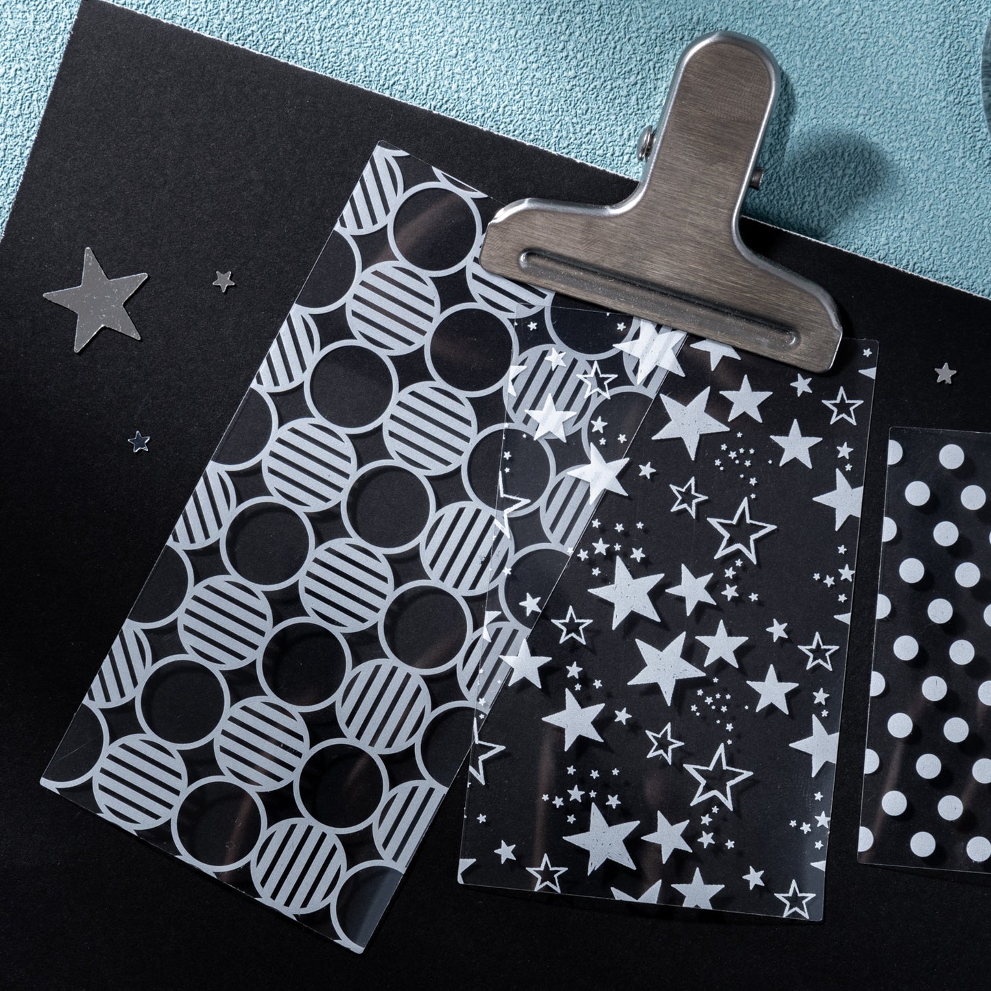 [2603-038] Basic Pattern PET Collage Stickers 6 Styles