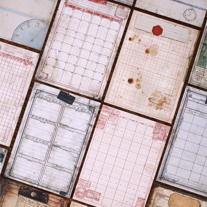 [2603-017] Vintage Schedule Ephemera Paper 6 Styles