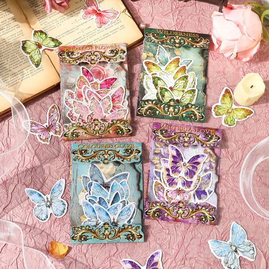 [2601-239] Vintage Floral Butterfly Collage Paper 4 Styles