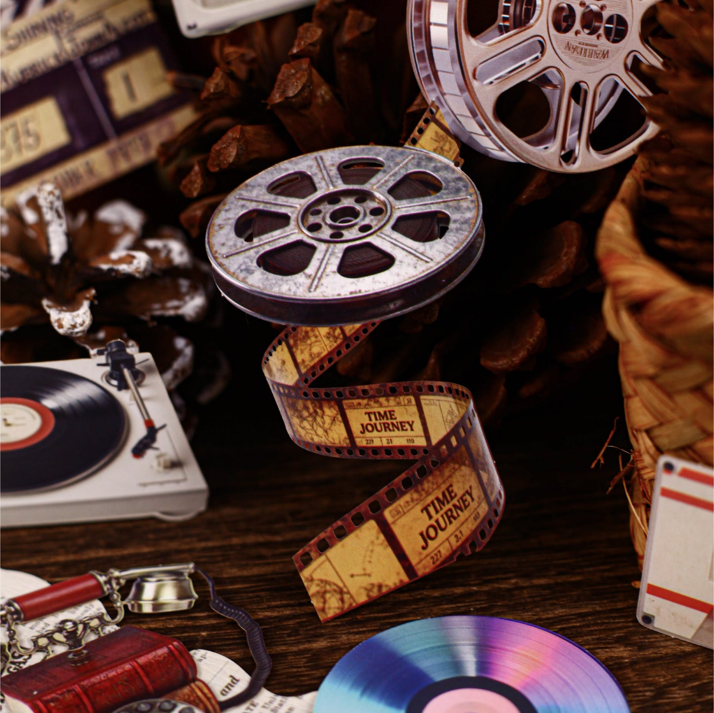 [2603-018] Vintage Audio Collage Stickers 6 Styles