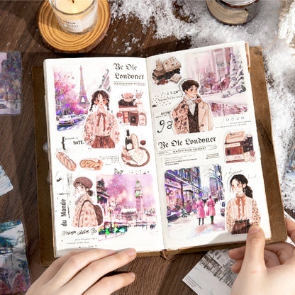 [2601-194] Snowfall Sound Winter Scene Stickers
