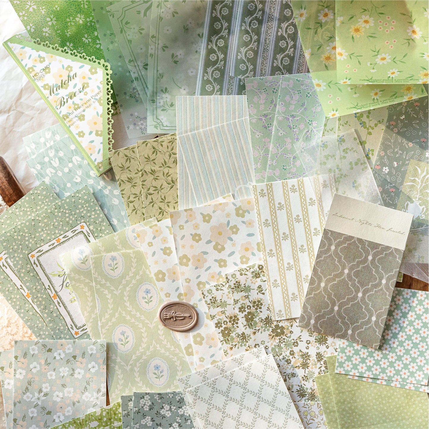 [2603-084] Korean Style Floral Journal Background Paper 6 Styles