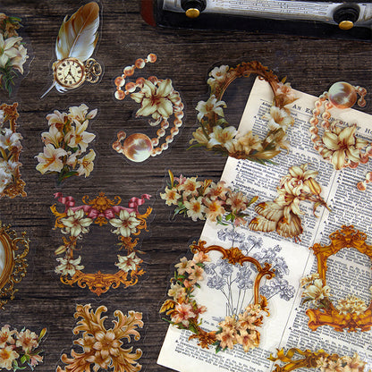 [2603-046] Vintage Floral Frame Stickers European Style 6 Styles