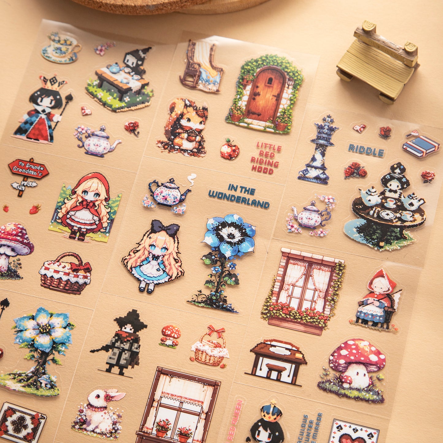 [2603-139] Pixel Fairy Tale PET Sticker Book 4 Styles