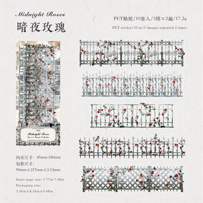 [2602-030] Floral Fence PET Background Stickers