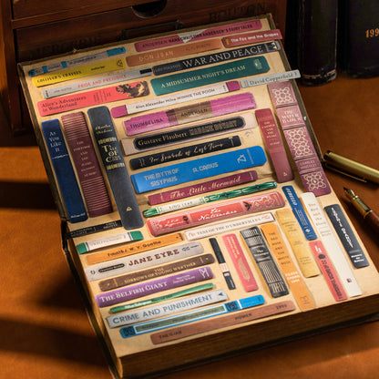 [2603-142] Vintage Book Page Journal Stickers 4 Styles
