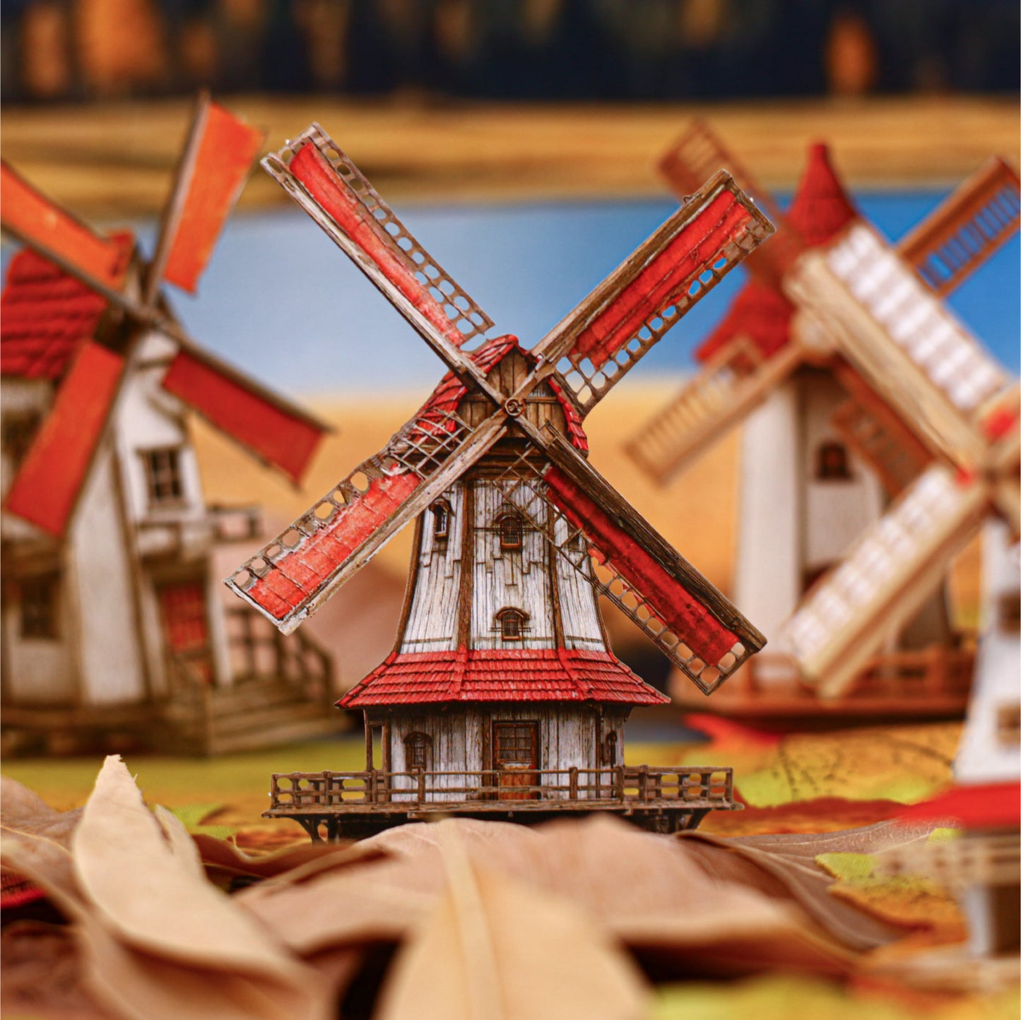 [2603-013] Vintage Countryside Windmill Stickers 6 Styles