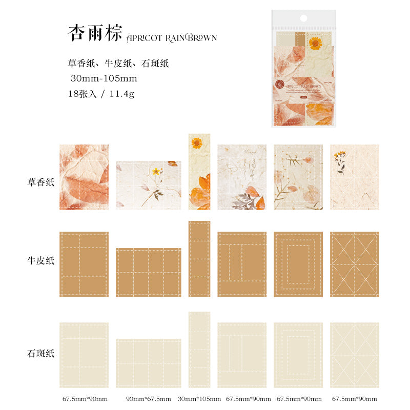 [2601-209] Vintage Botanical Journal Paper Set