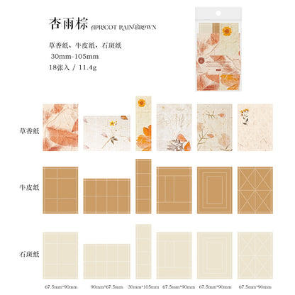 [2601-209] Vintage Botanical Journal Paper Set