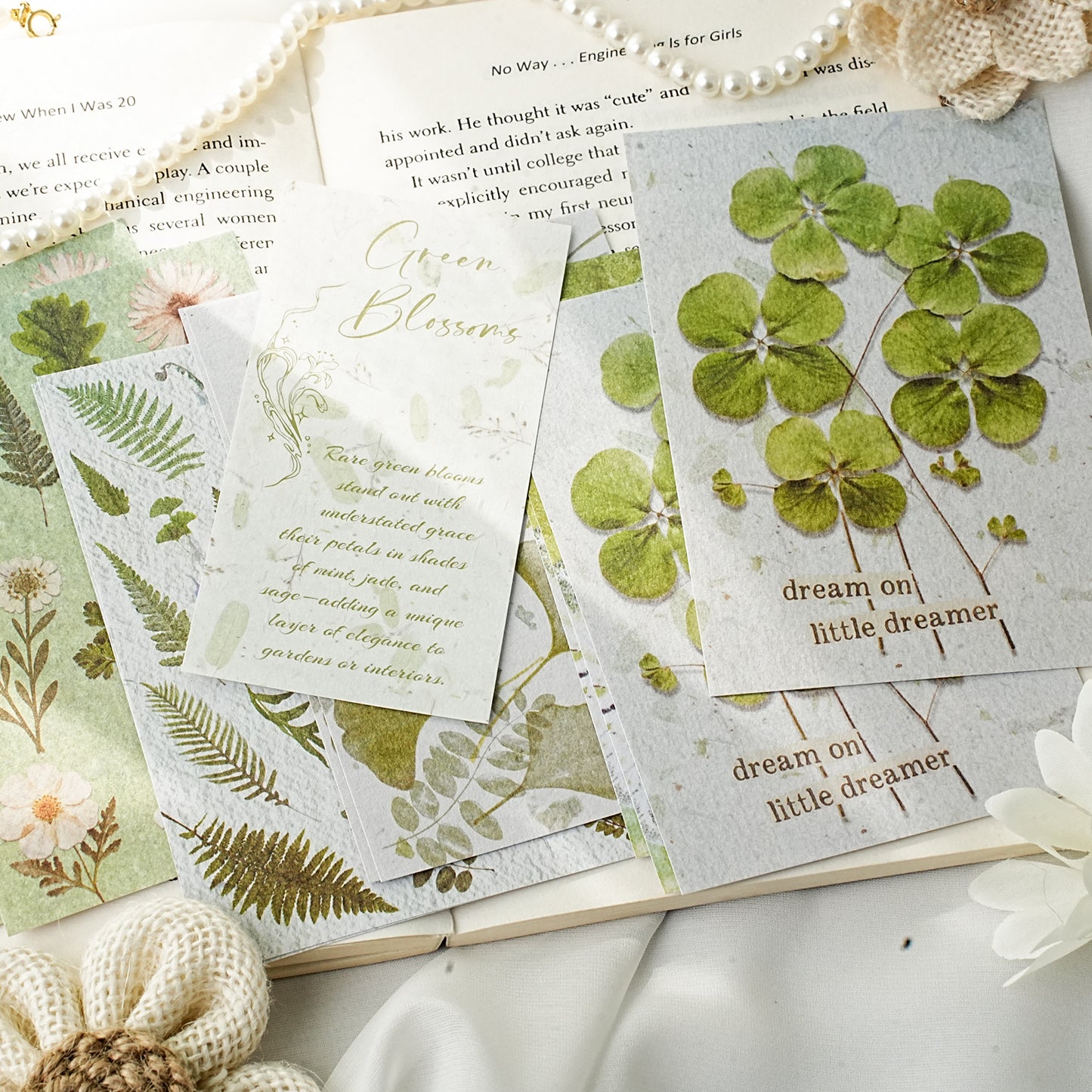 [2603-113] Botanical Journal Collage Paper 6 Styles