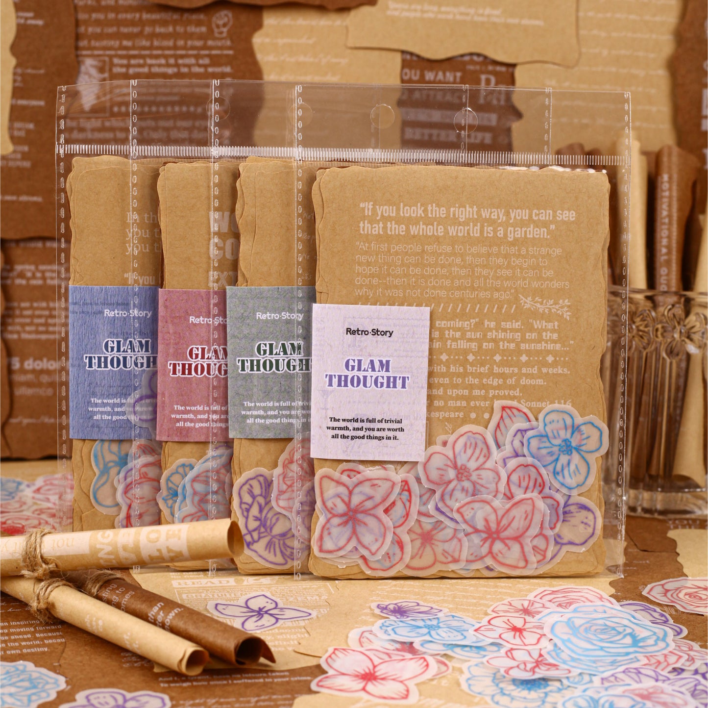 [2603-027] Vintage Fantasy Ephemera Pack 4 Styles