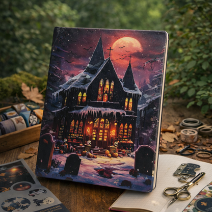 [NB-26-004] Blood Moon Gothic Cathedral Art Journal