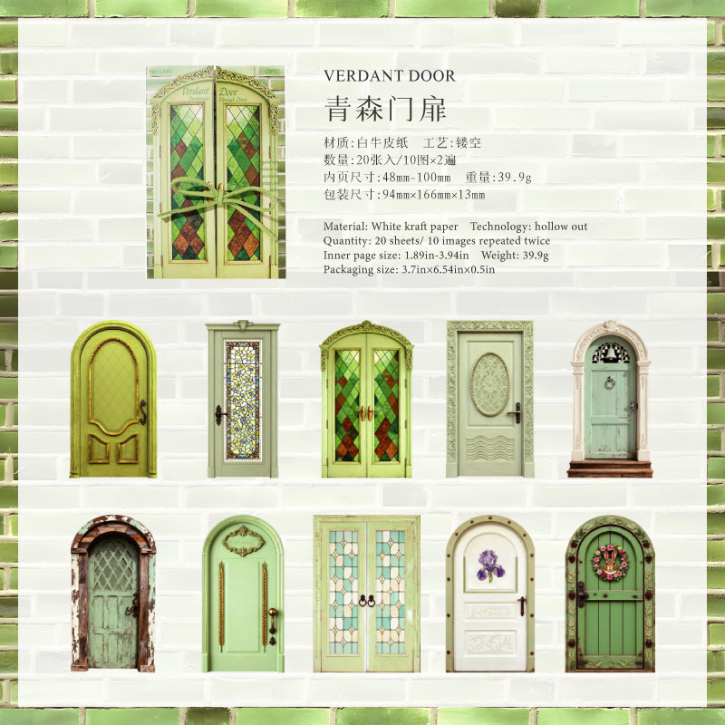 [2602-026] Vintage Door Frame Collage Stickers 6 Styles