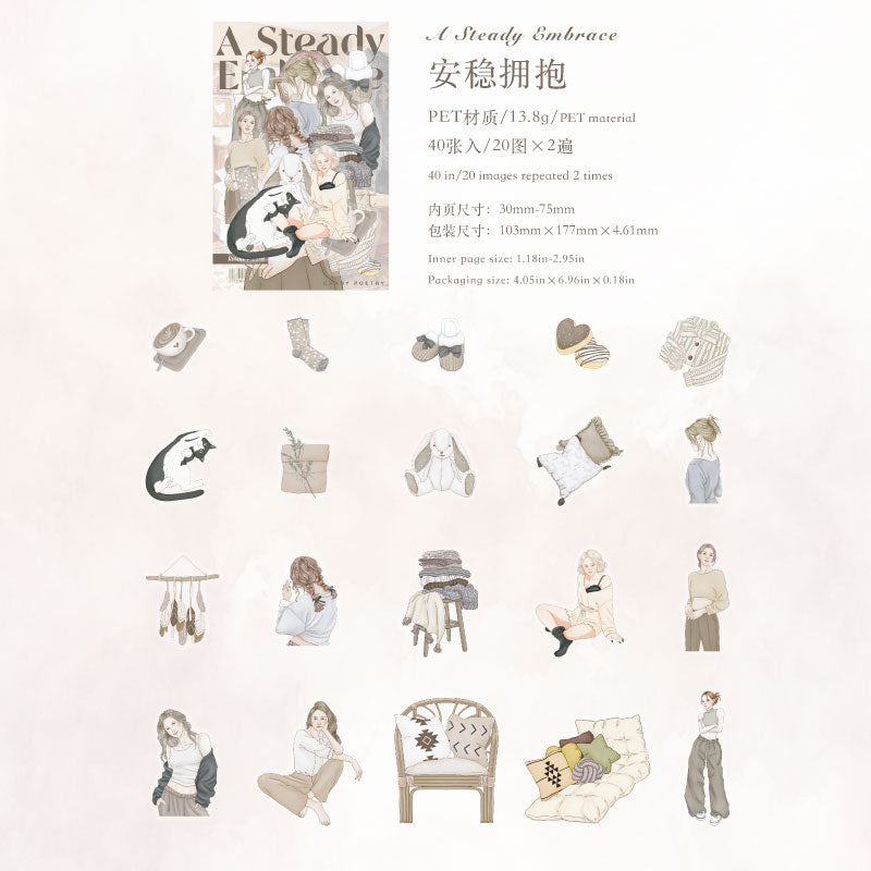 [2601-188] Candy Poetry Girl Journey PET Stickers