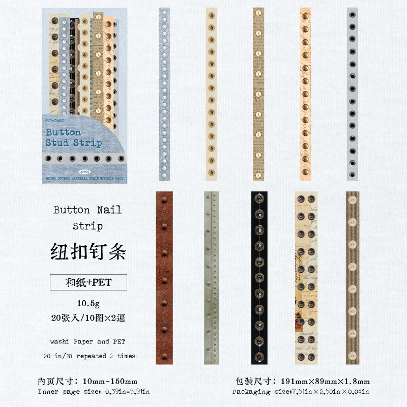 [2601-215] Vintage Time Label Sticker Strips