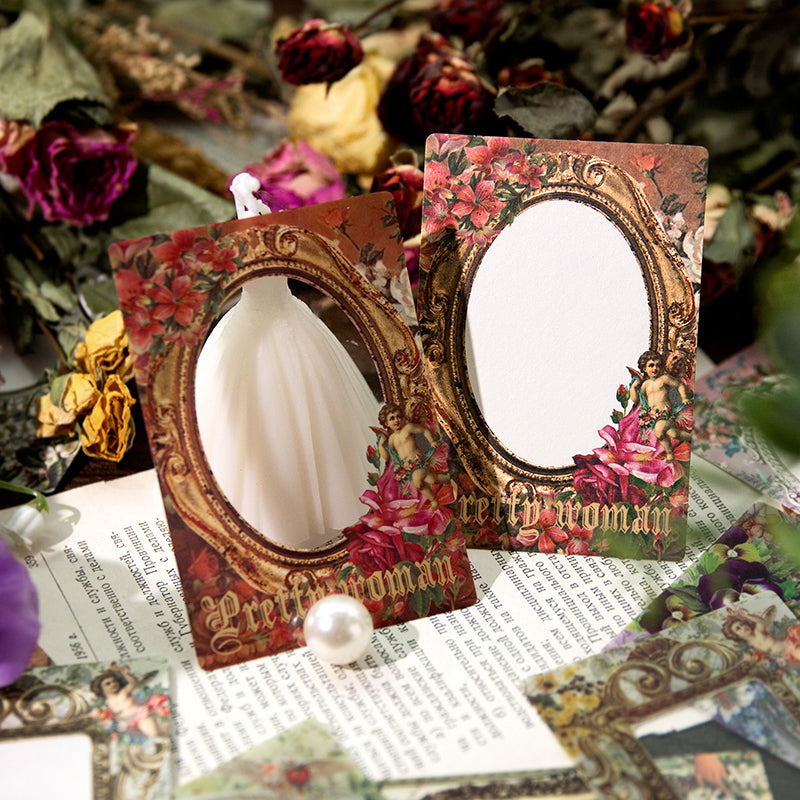 [2601-131] Victorian Keepsake Collage Stickers – Vintage Frame & Floral Series (5 Designs)