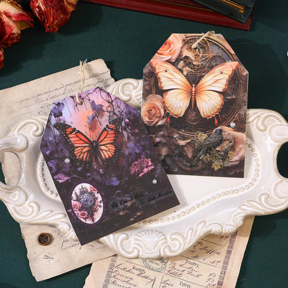 [2601-232] Romantic Butterfly Imprint Series Vintage Journal Background Paper Collage Decoration 4 Styles