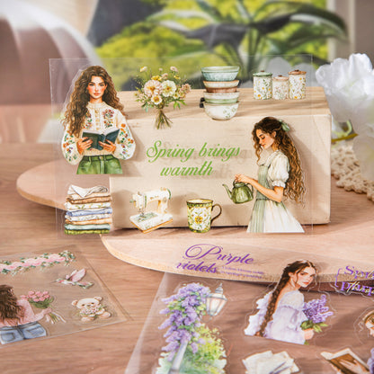 [2601-211] Spring Garden Journal Sticker Book