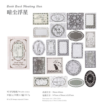 [2601-198] Candy Poetry Vintage Frame Notes