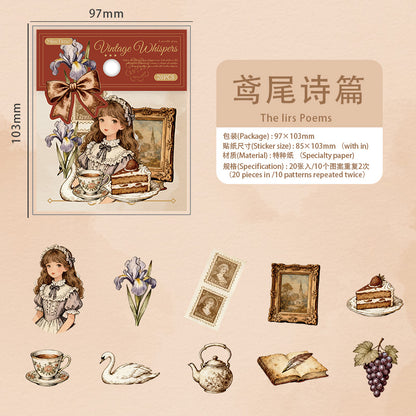 [2602-027] Vintage Character Collage Stickers