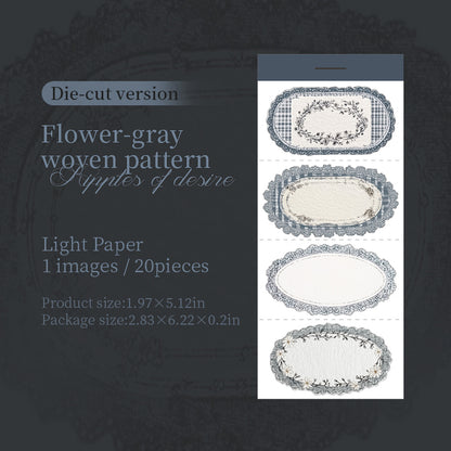[2601-237] Vintage Floral Label Sticky Notes 6 Styles
