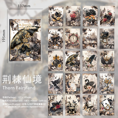 [2603-043] Fantasy Butterfly Ephemera Paper 6 Styles