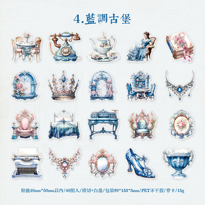 [2603-127] Dreamy Vintage Journal Collage Stickers 6 Styles