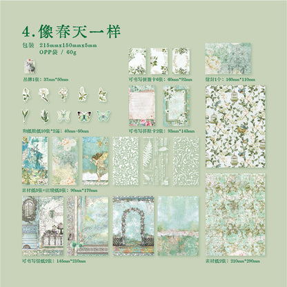 [2601-217] Emotion Collector Mixed Media Collage Stickers Pack