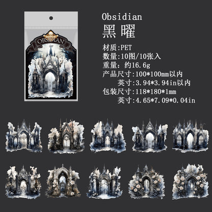 [2601-238] Gothic Cathedral Collage Paper 4 Styles