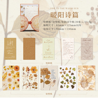 [2603-113] Botanical Journal Collage Paper 6 Styles