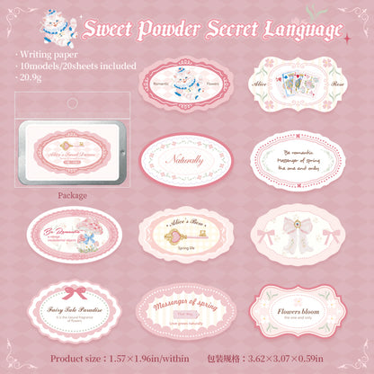 [2601-182] Alice Sweet Dream Sticker Box Set – 6 Designs, 20 Sheets, Fairy Tale Journal Stickers