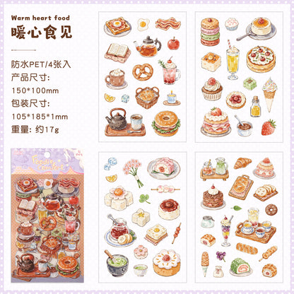 [2603-020] PET Food and Lifestyle Sheet Stickers 4 Sheets