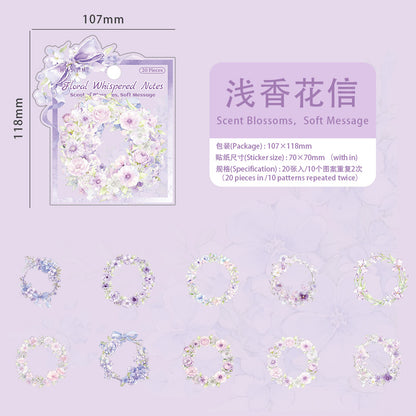 [2603-003] Floral PET Collage Stickers 6 Styles