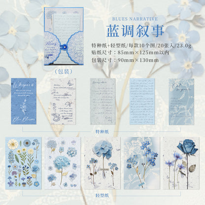 [2603-113] Botanical Journal Collage Paper 6 Styles